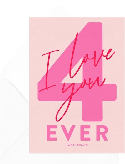 給朋友的情人節信息：4-Ever Love Card