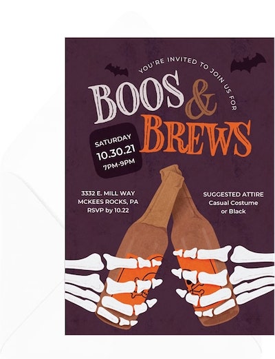 Boos & Brews 邀請函