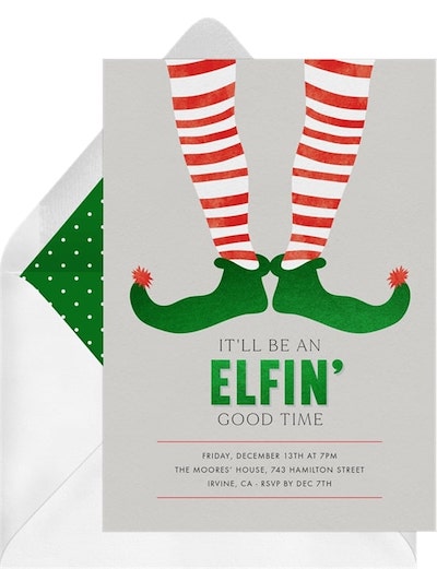 虛擬節日派對創意：Elfin 的美好時光邀請