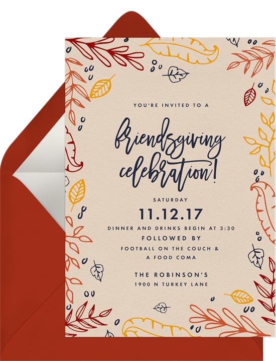 Friendsgiving 慶典請柬