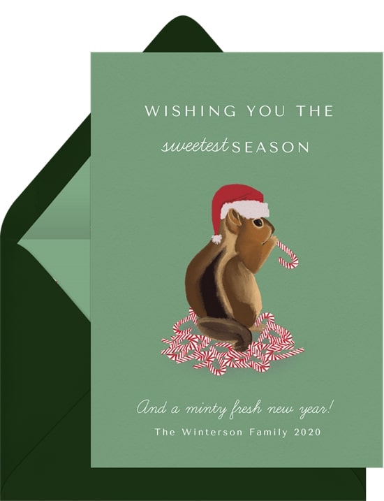 有趣的節日賀卡：Minty Fresh Card