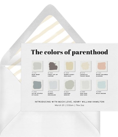 出生公告：Paint Chart Announcement