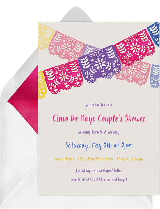 塔可派對創意：Papel Picado 橫幅邀請