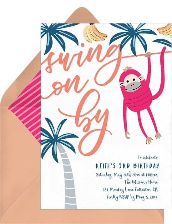 Safari 主題派對：Swing On By Invitation