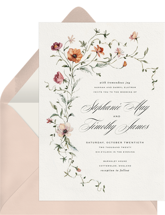 婚禮請柬套裝：Trailing Blooms Invitation