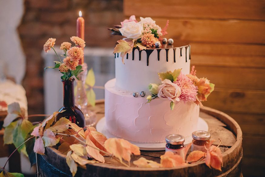 秋季婚禮裝飾品:秋季婚禮蛋糕