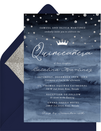 quinceanera 禮物：Greenvelope 的公主邀請函