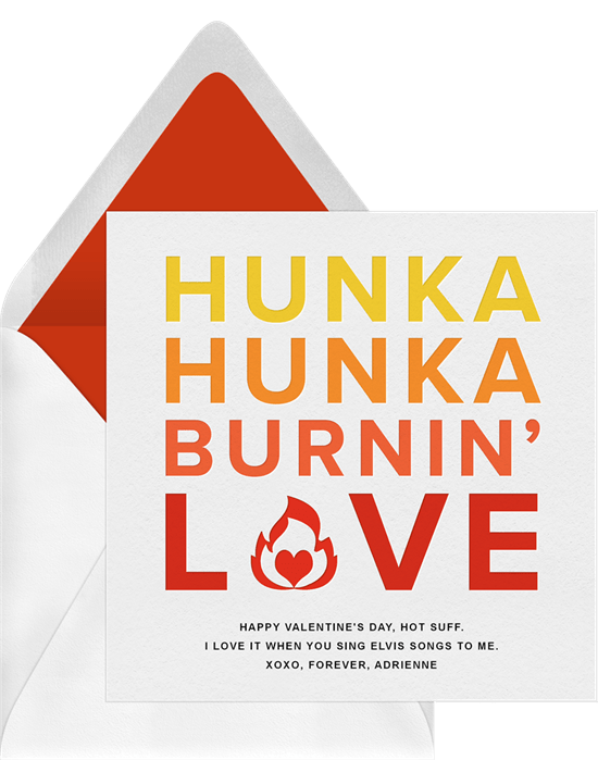 情人節語錄：Greenvelope 的 Burnin' Love Card
