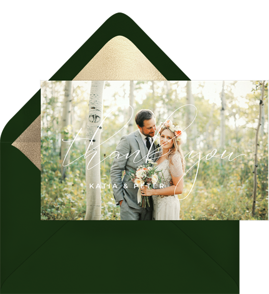 婚禮時間線：Greenvelope 的 Forest Nuptials 感謝信