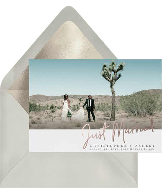 要問婚禮攝影師的問題：Greenvelope 剛剛結婚的公告