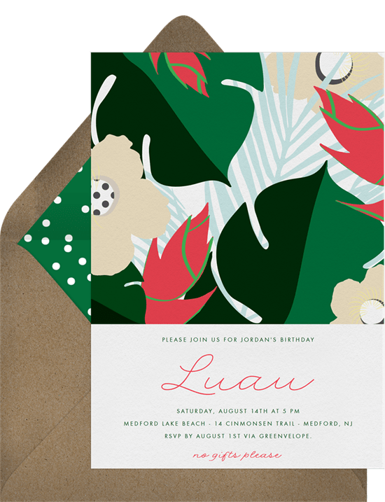 夏威夷主題派對：Luau Party Favors 邀請