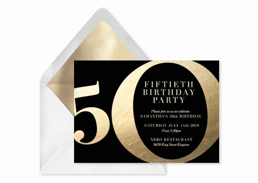 里程碑 50 生日邀請