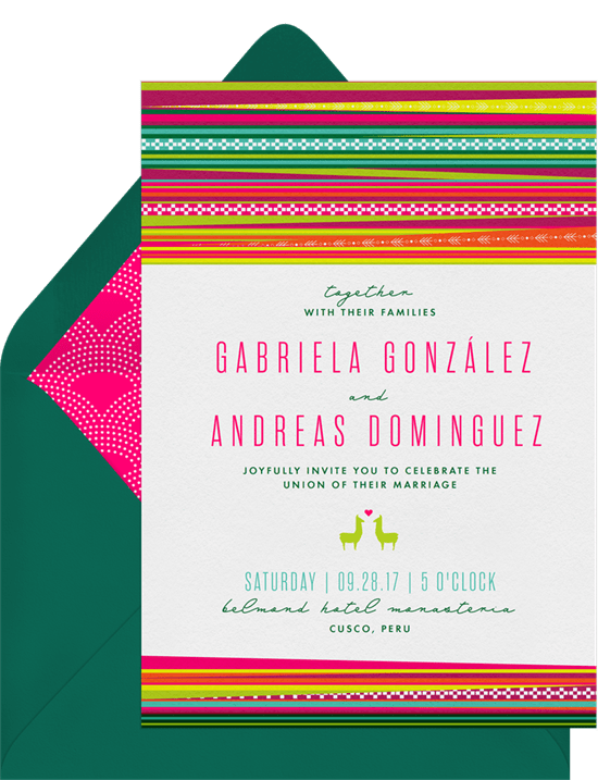 minimony：Greenvelope 的 Llama Love Invitation