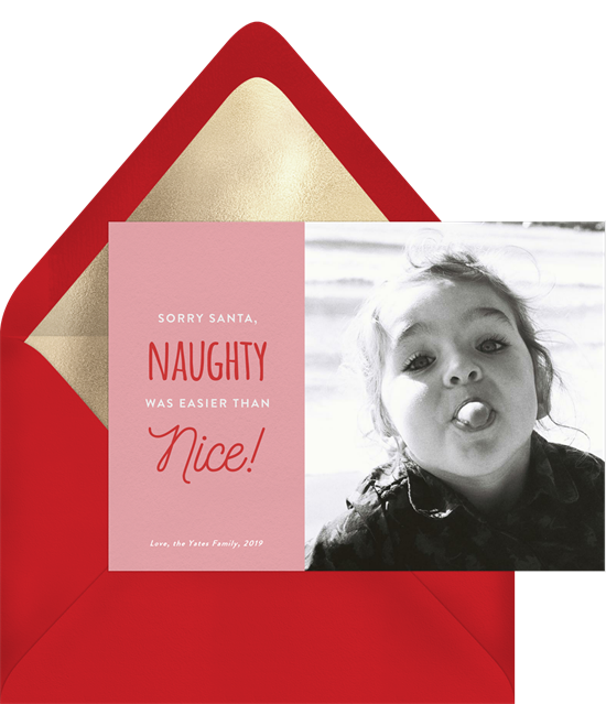 Greenvelope 的 Naughty&Nice 節日快樂卡