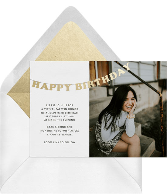 如何舉辦虛擬活動：虛擬生日派對邀請