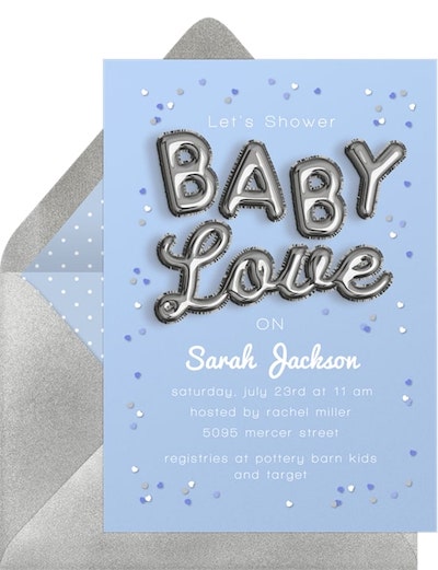 冬季迎嬰派對：Baby Love Invitation