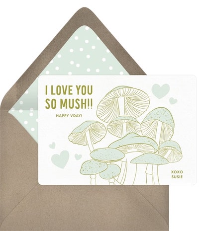 情人節快樂朋友：Mushy Love Card