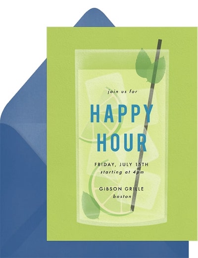雞尾酒裝飾請柬