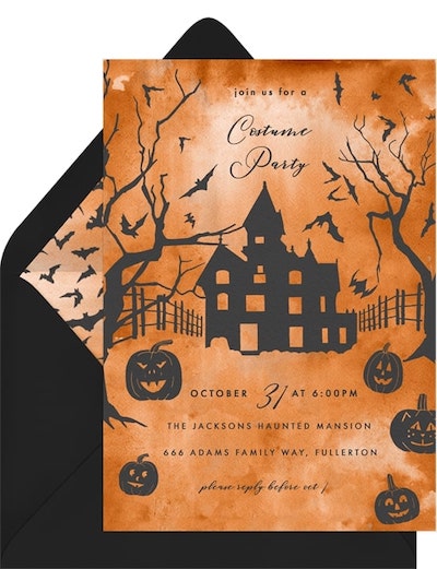 派對邀請製作者：Spooky Mansion Invitation